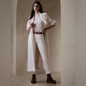 NWT! Banana Republic White The Slim Jean - Size 27 LONG 🩷